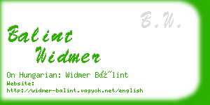 balint widmer business card